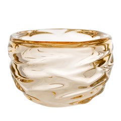 Modern Glass Bowl, Champagne Happy Bowl by Siemon & Salazar - Made to Order