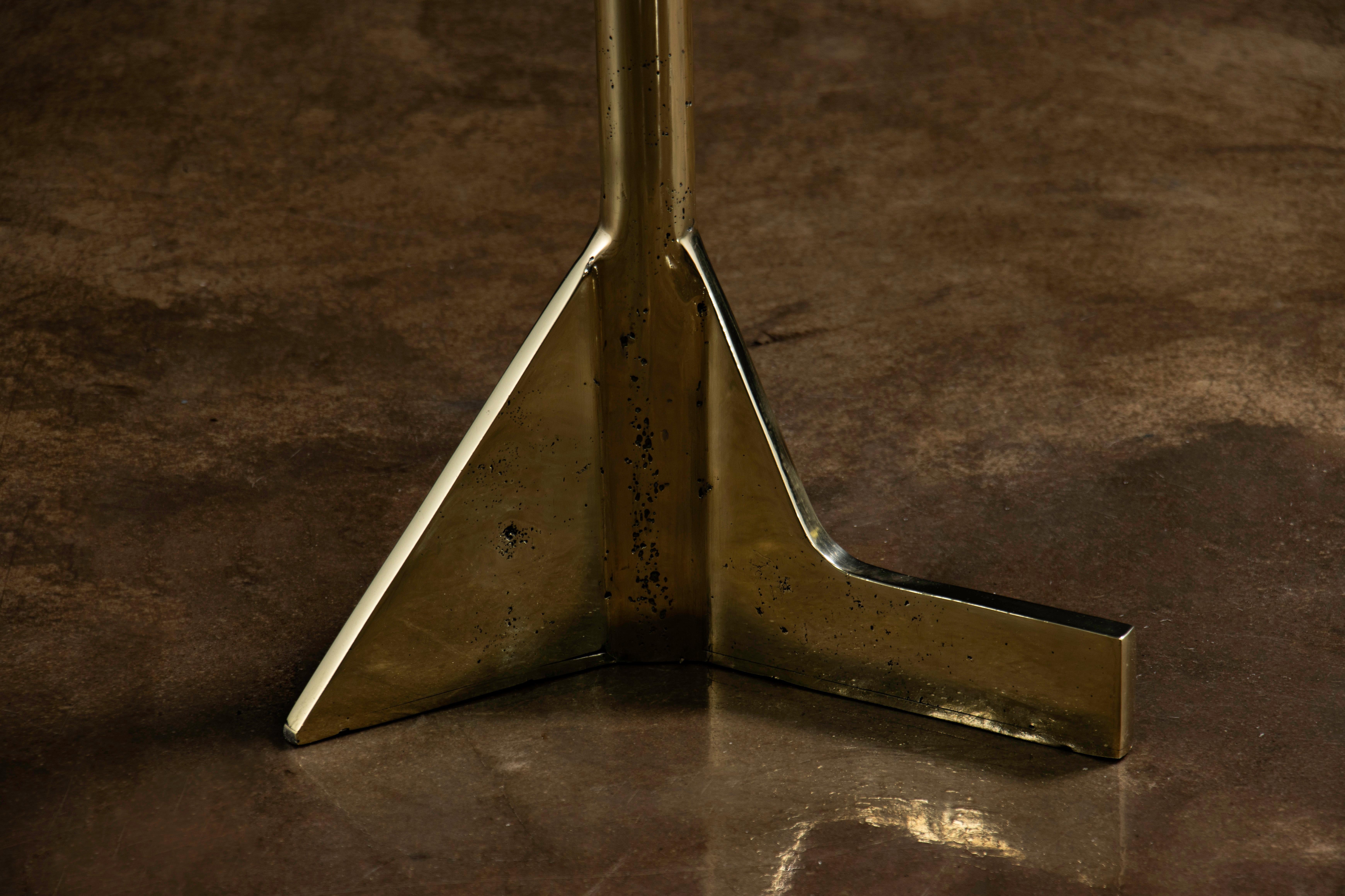 Mesa Cocktail Moderna de Cristal y Bronce Fundido de Costantini, Bellance 'En Stock' Moderno en venta