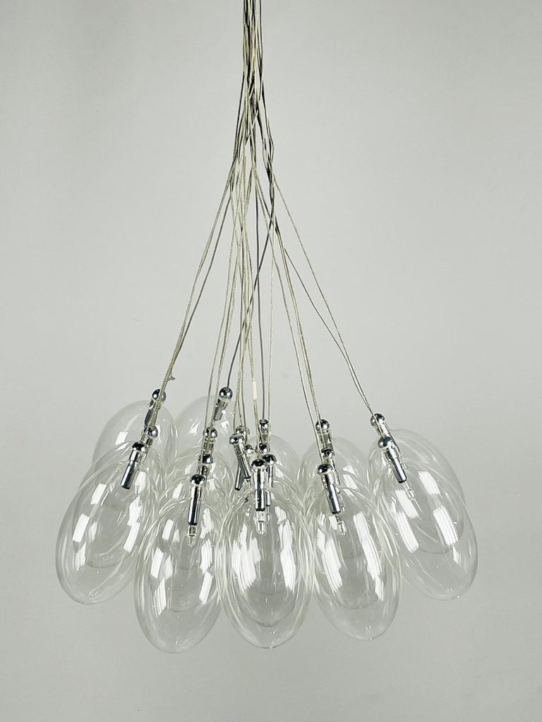 Modern Glass Chandelier For Sale at 1stDibs