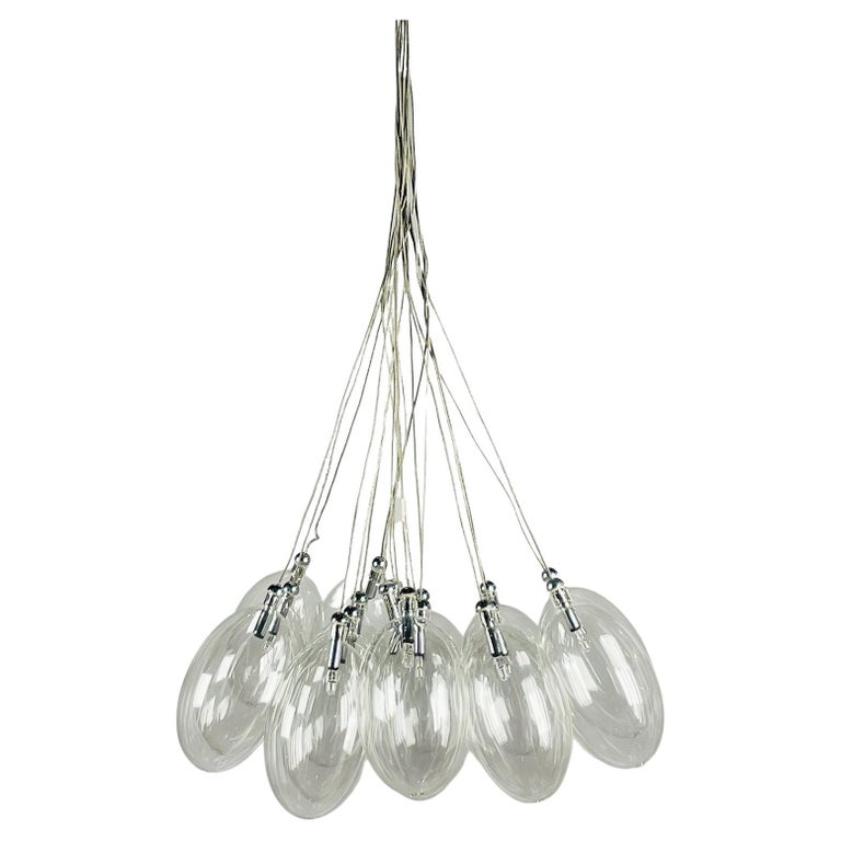 Modern Glass Chandelier For Sale at 1stDibs