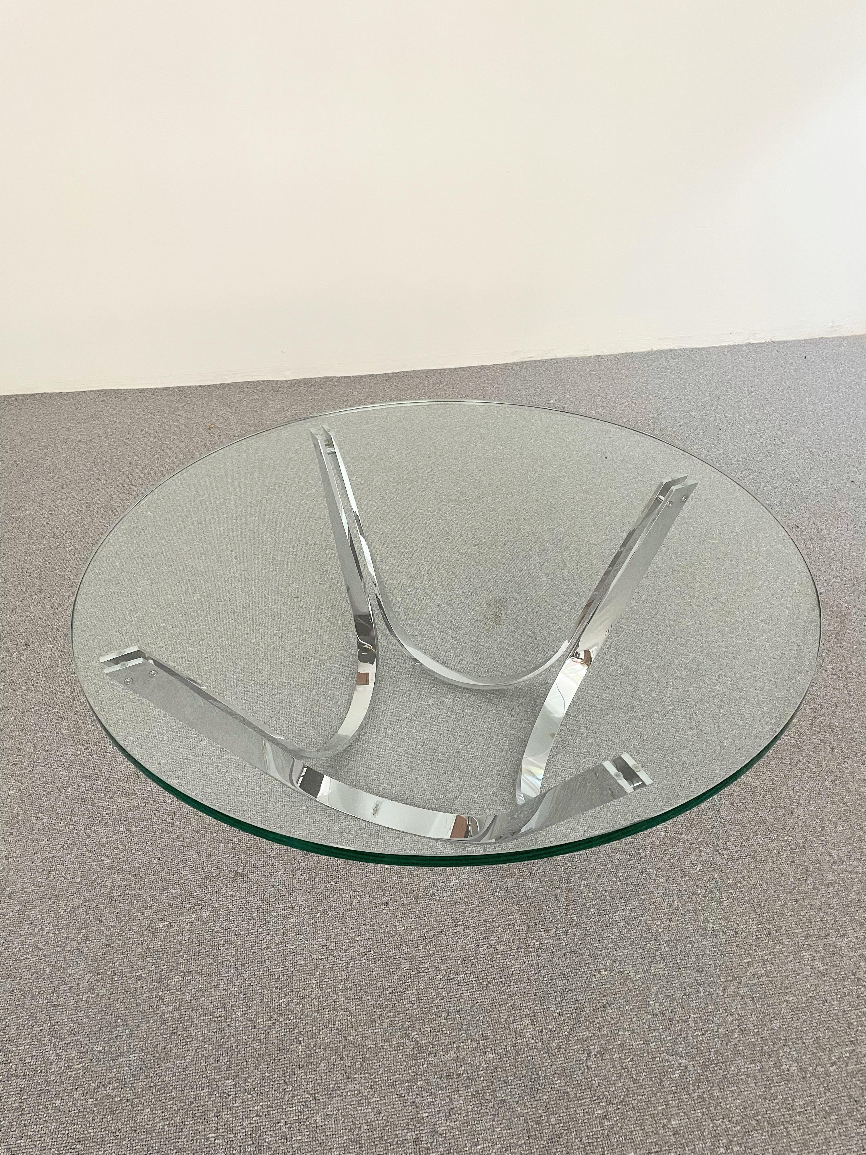 Modern Glass Cocktail Table by Roger Sprunger for Dunbar 1970 In Good Condition In Debrecen-Pallag, HU