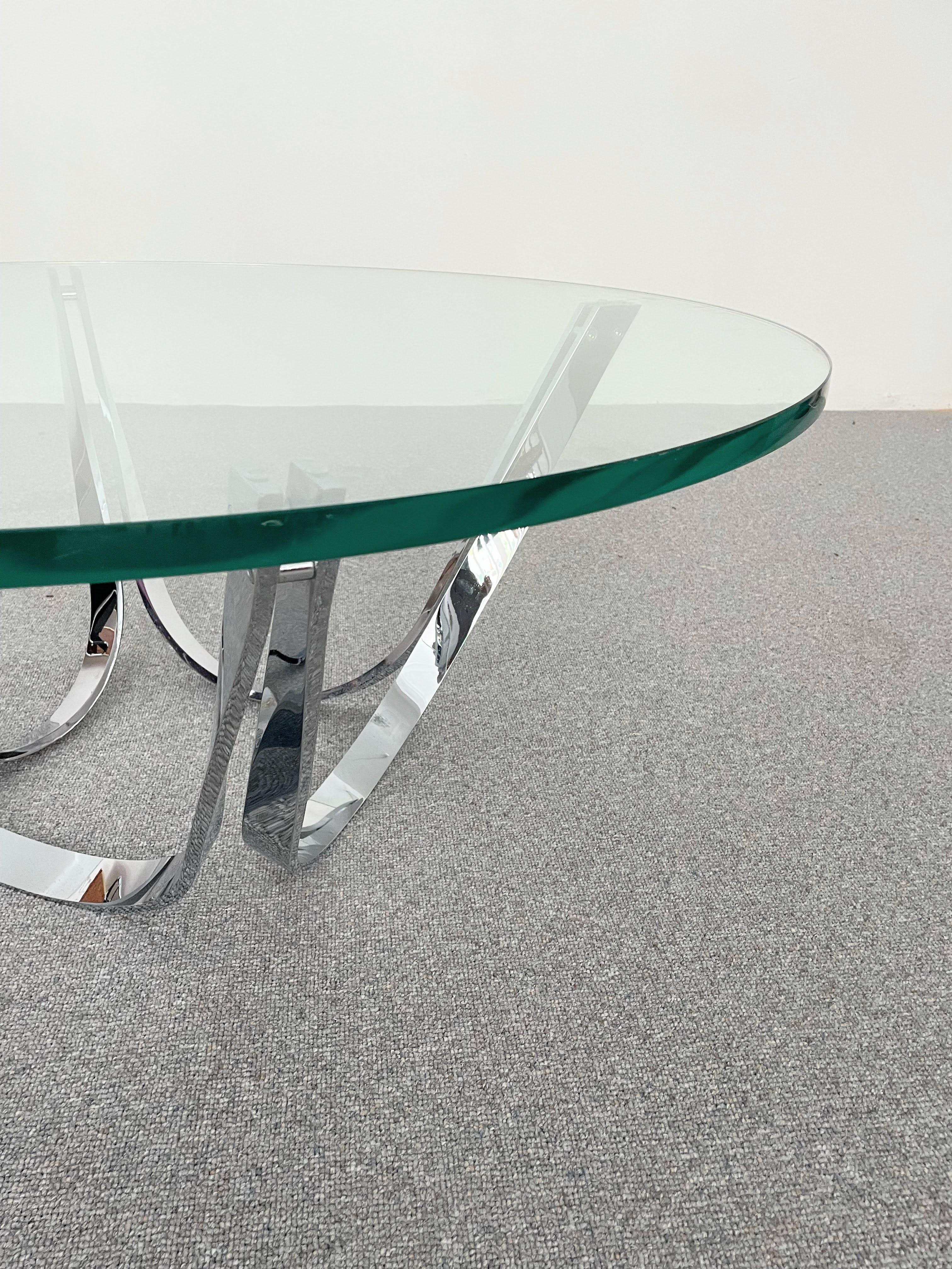 Modern Glass Cocktail Table by Roger Sprunger for Dunbar 1970 1