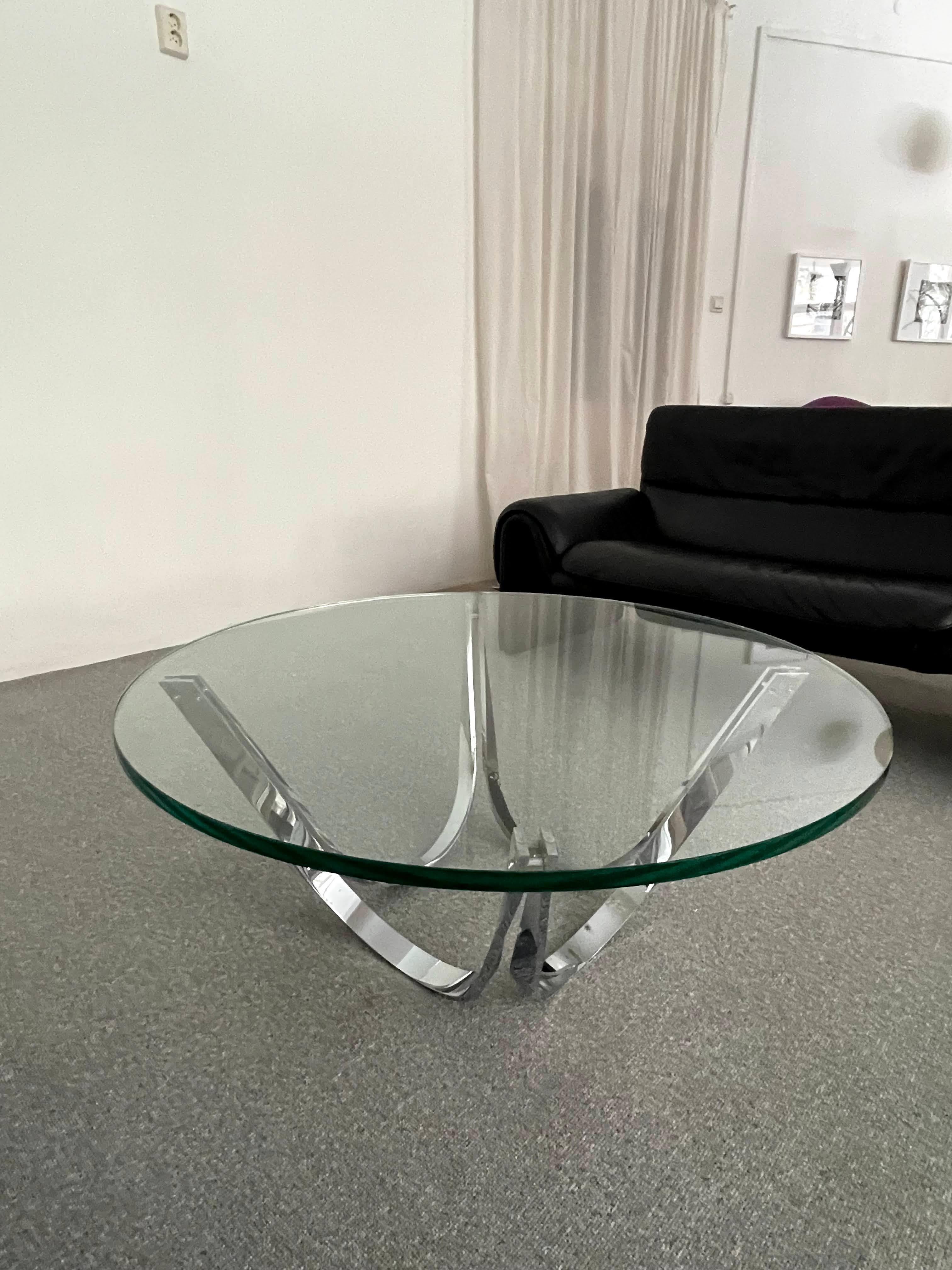 Modern Glass Cocktail Table by Roger Sprunger for Dunbar 1970 3