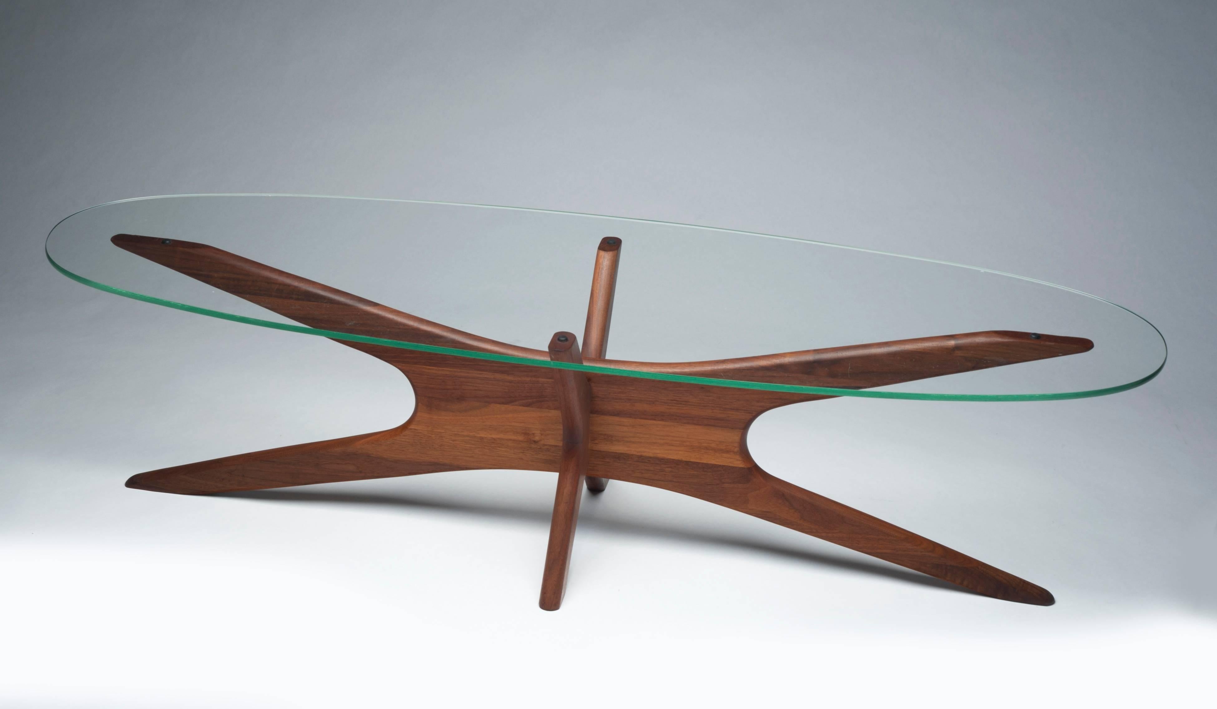 abstract glass coffee table