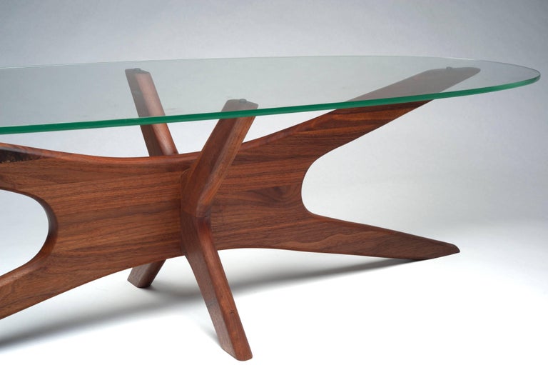 Vintage Modern Glass Abstract Sculpture Coffee Table by Adrian Pearsall