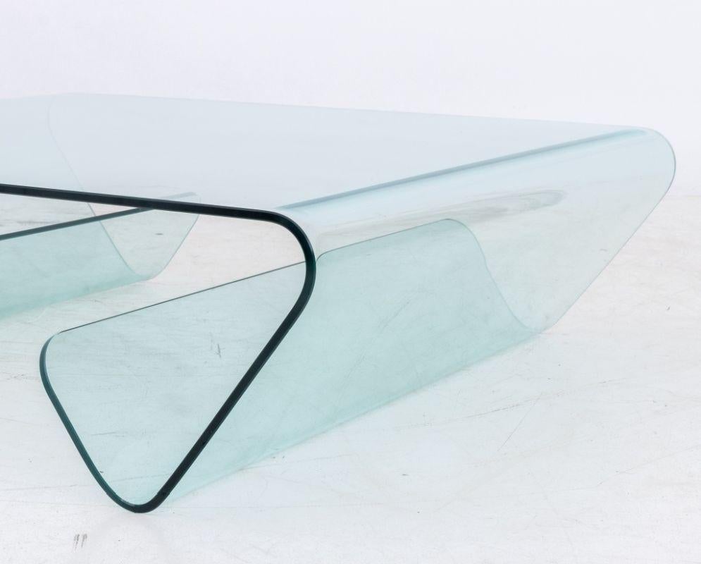 20th Century Modern Glass Coffee Table For Sale