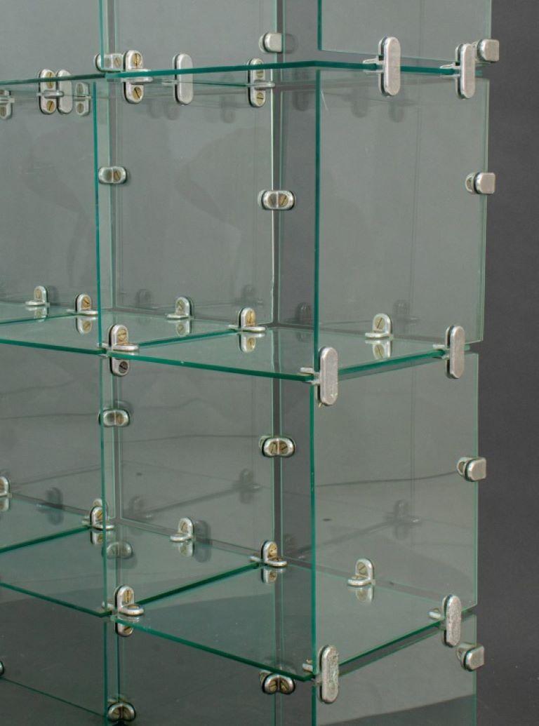Unknown Modern Glass Cube Display Case For Sale