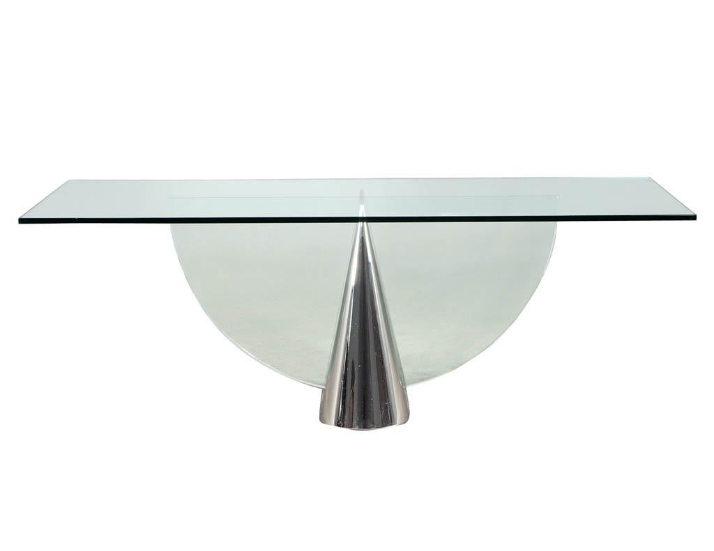 Modern Glass Pinnacle Table by J. Wade Beam For Sale 4