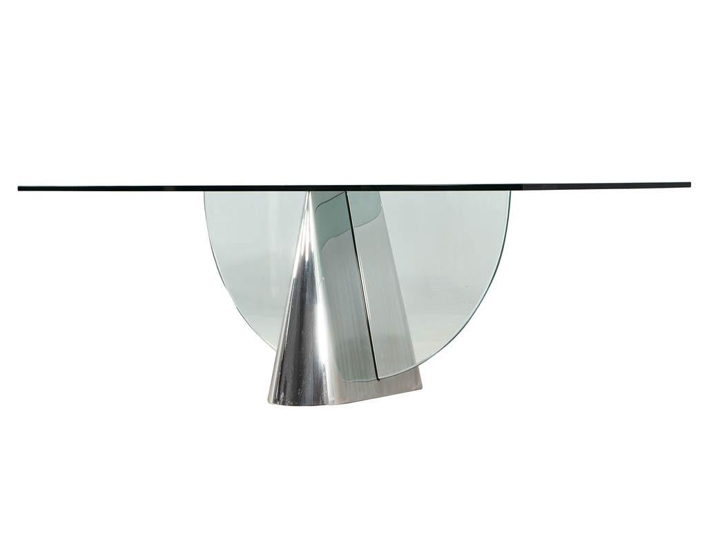 Modern Glass Pinnacle Table by J. Wade Beam For Sale 7