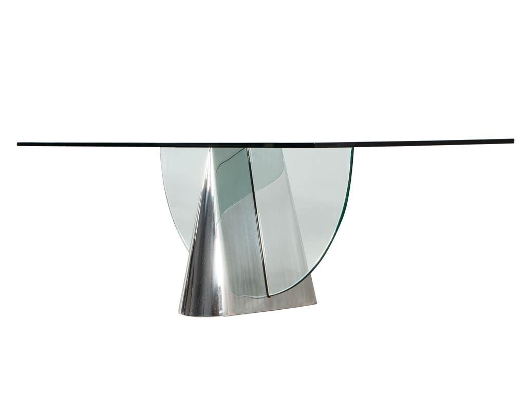 Modern Glass Pinnacle Table by J. Wade Beam For Sale 8