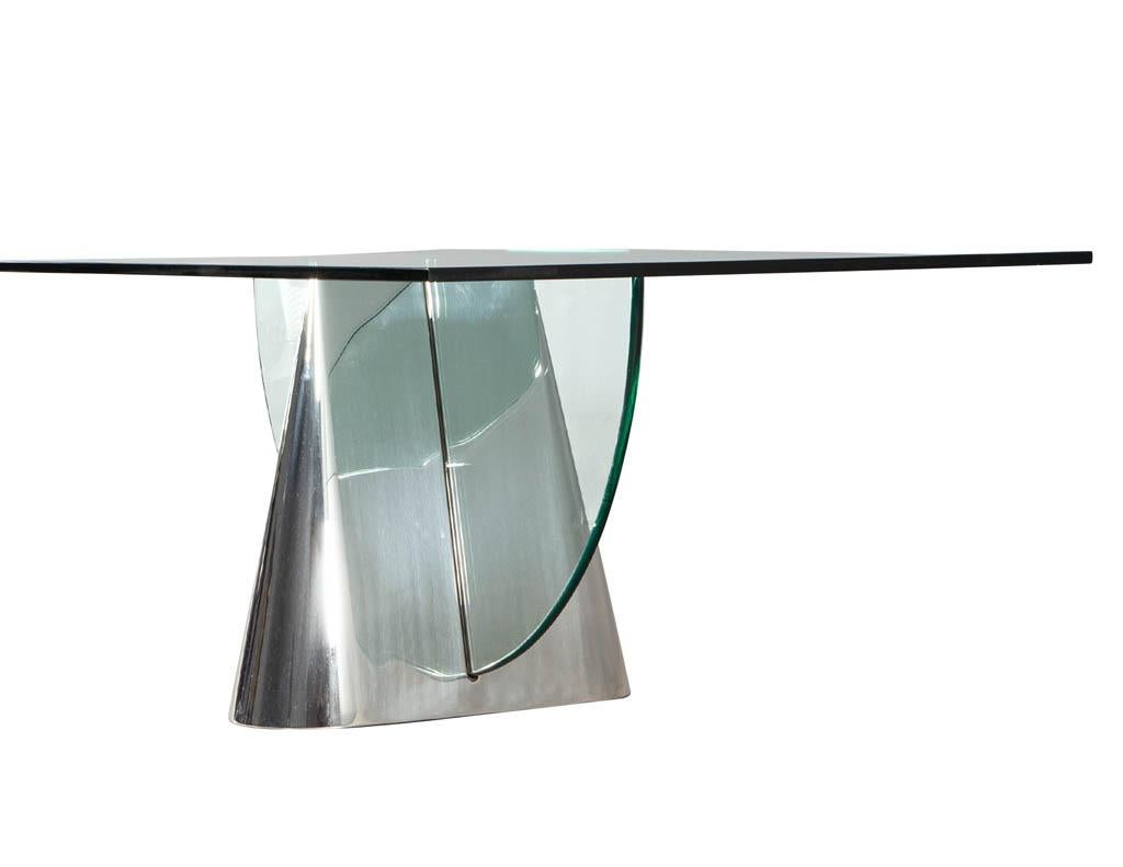 Modern Glass Pinnacle Table by J. Wade Beam For Sale 9