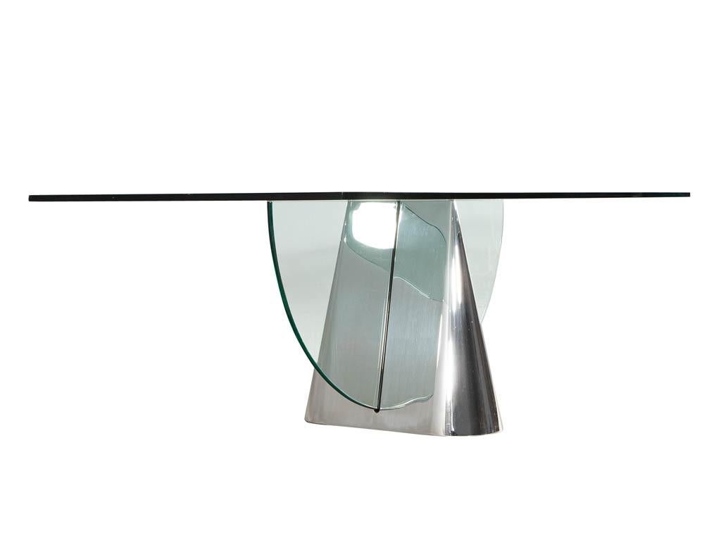 Modern Glass Pinnacle Table by J. Wade Beam For Sale 10