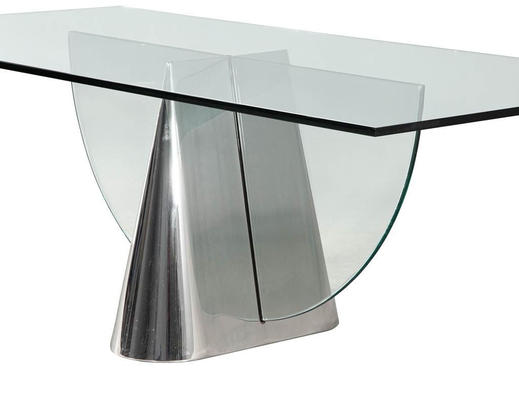 Moderner Pinnacle-Tisch aus Glas von J. Wade Beam (Ende des 20. Jahrhunderts) im Angebot