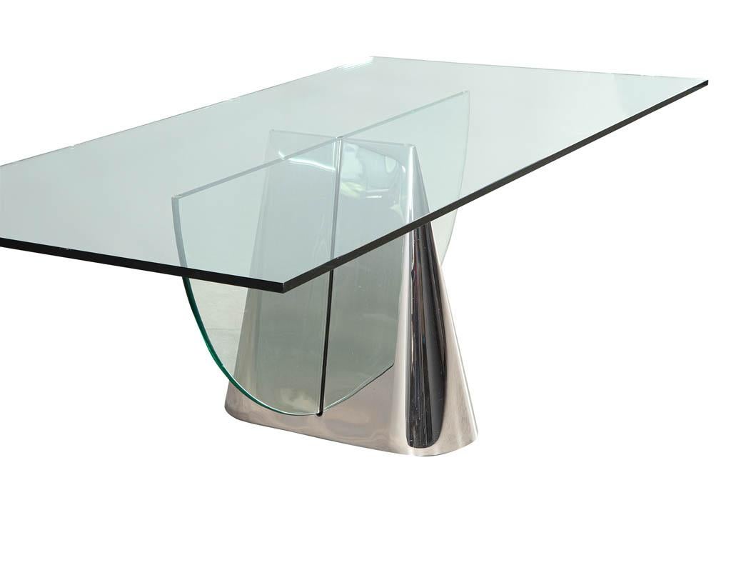 Modern Glass Pinnacle Table by J. Wade Beam For Sale 2