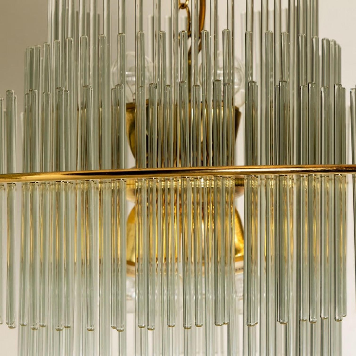 Other Modern Glass Rod Waterfall Flush Mount Sciolari for Lightolier, 1970 For Sale