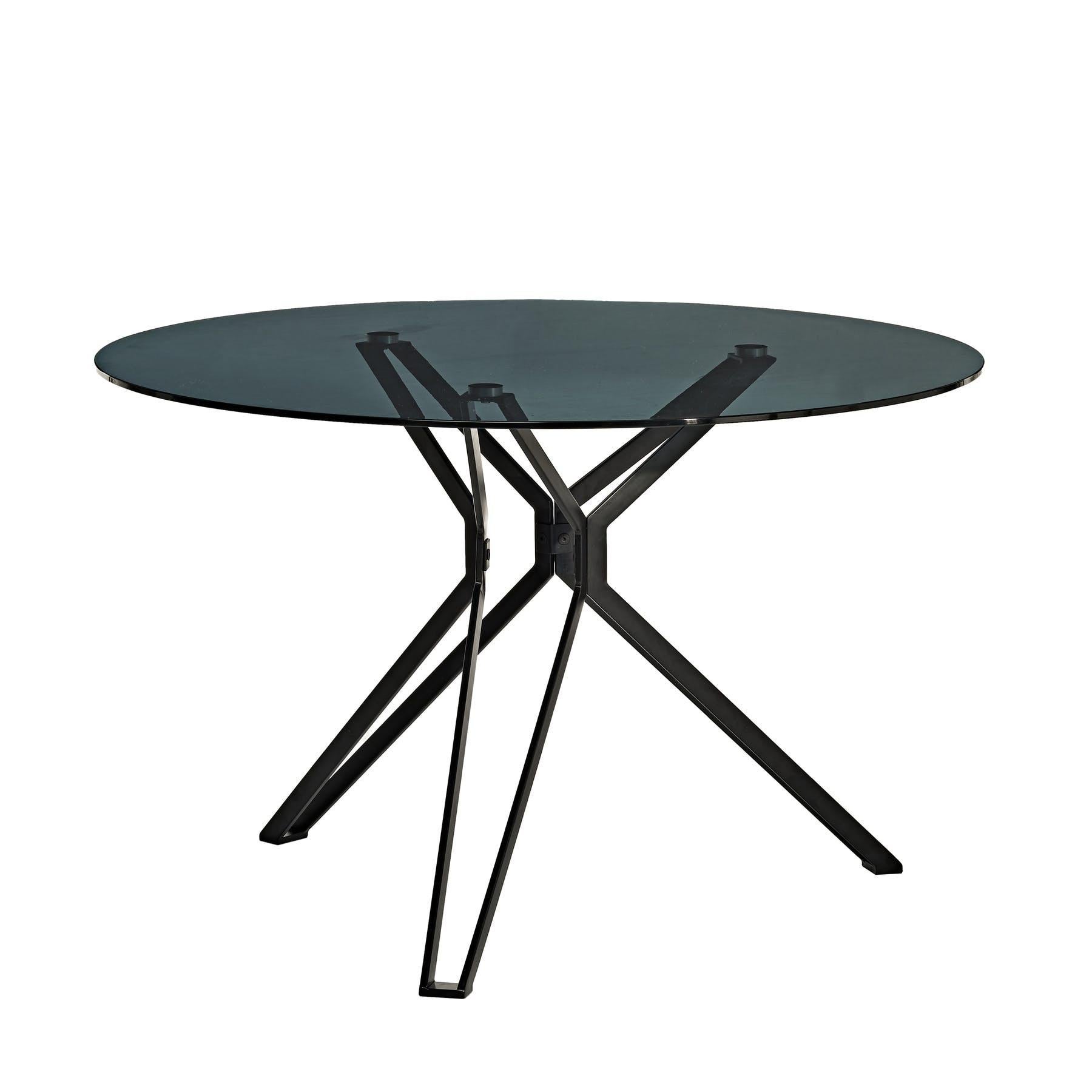 Laminated Modern Glass Round Table, Pols Potten Studio For Sale
