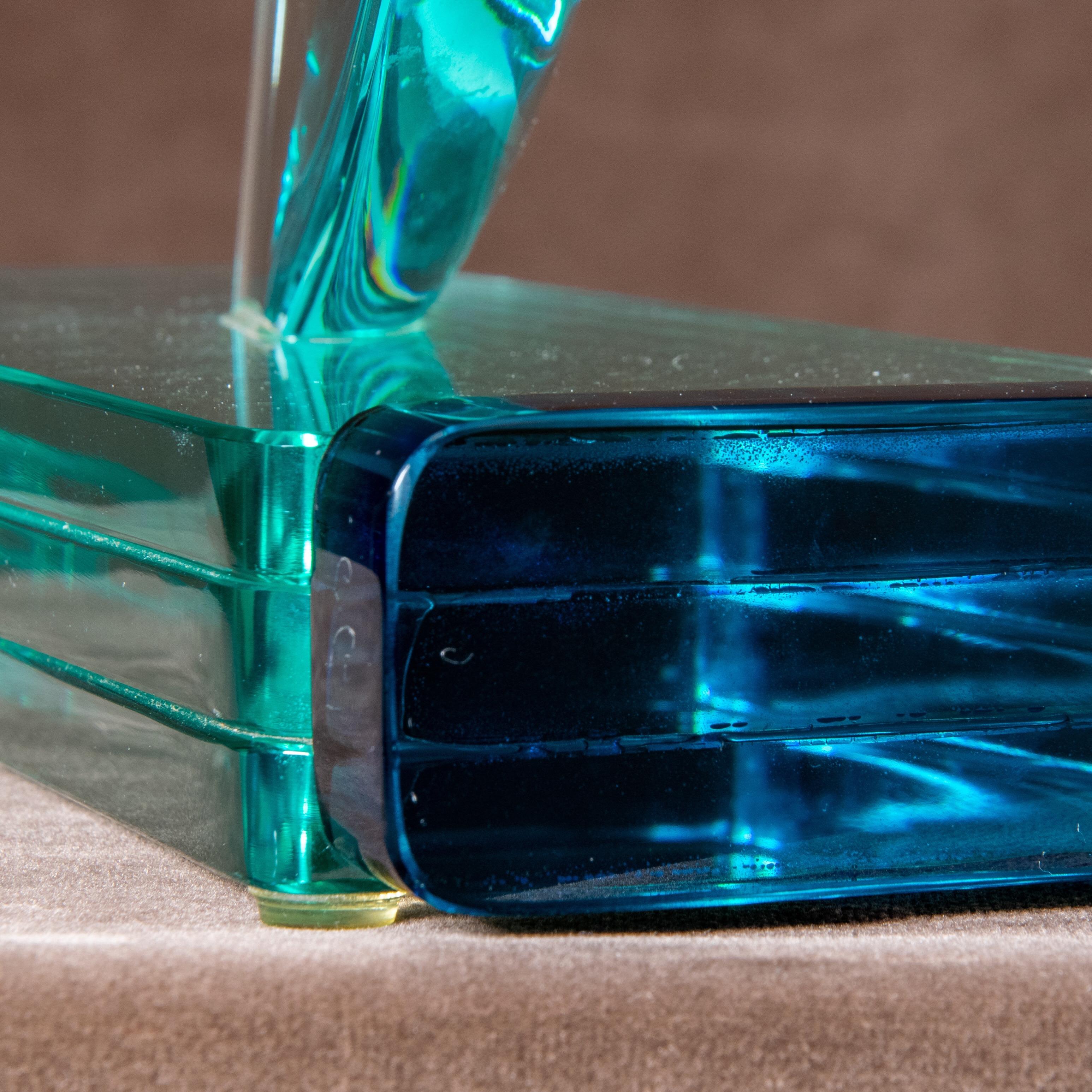 Crystal Modern Glass Sailboat Sculpture Signed Giorgio Berlini