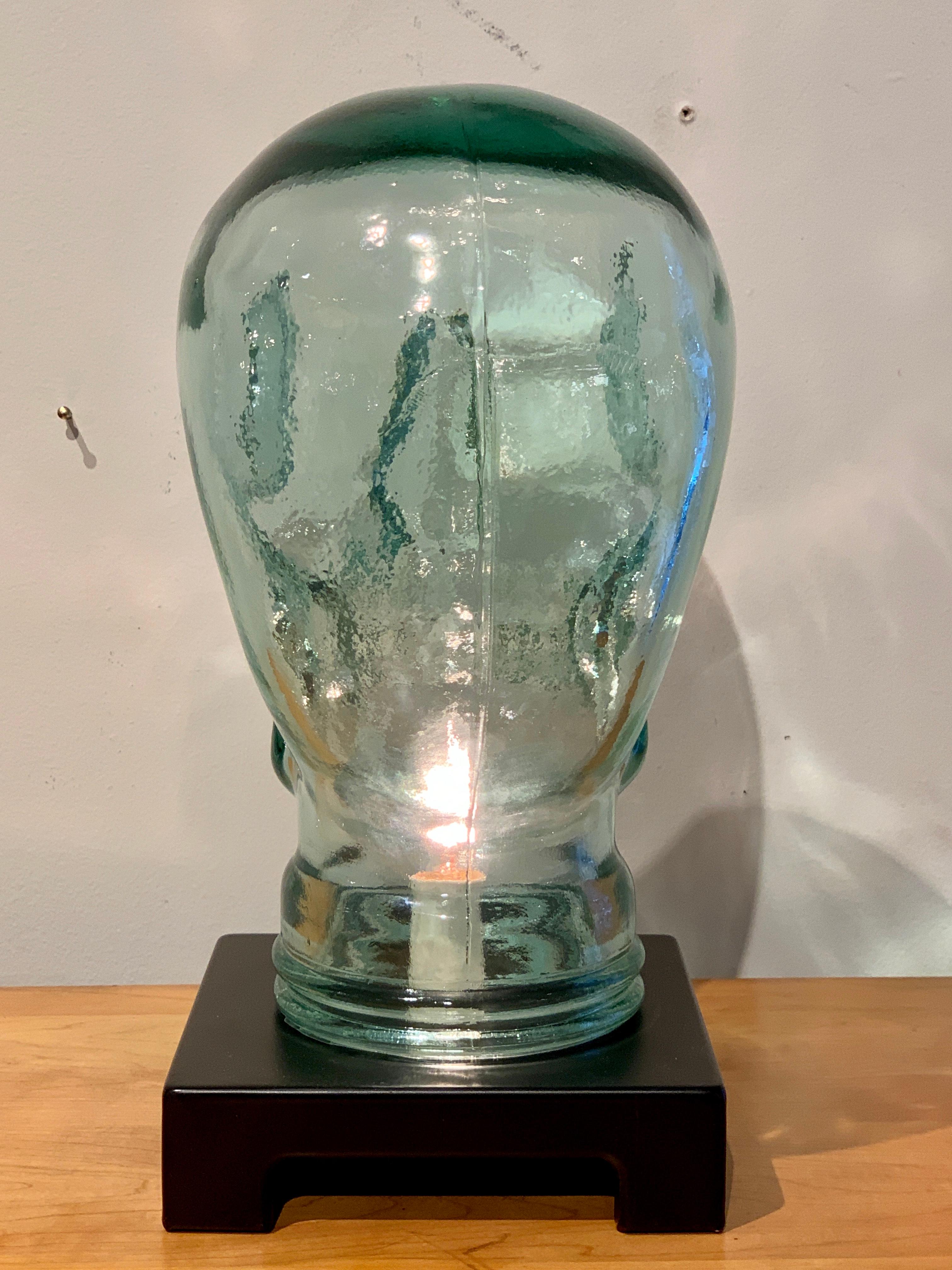 Modern Glass Skull Lamp For Sale 4