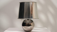 Sleek Glass Table Lamp, Minimalist Design, French, 20th Century, 15.7"