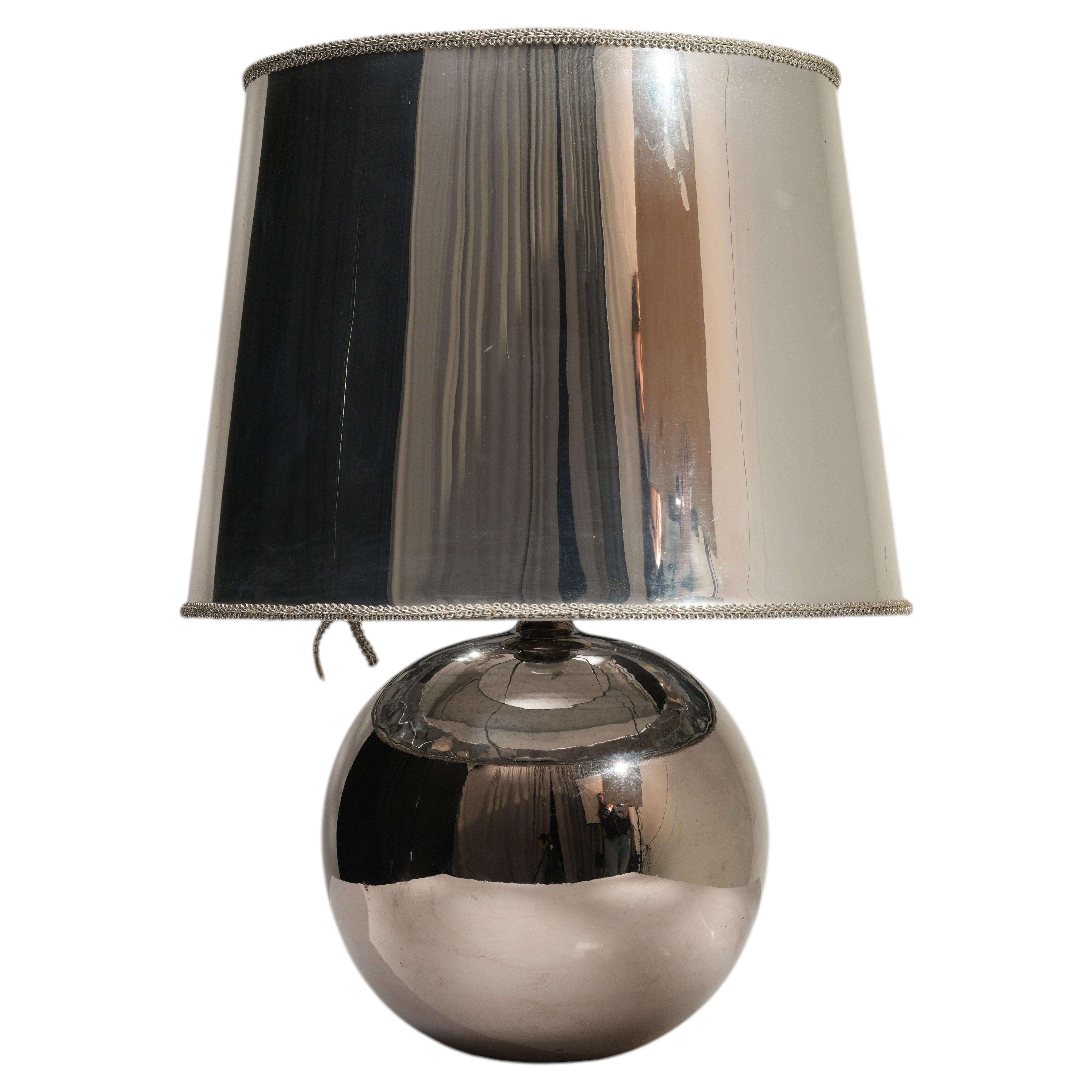 Sleek Glass Table Lamp, Minimalist Design, French, 20th Century, 15.7"