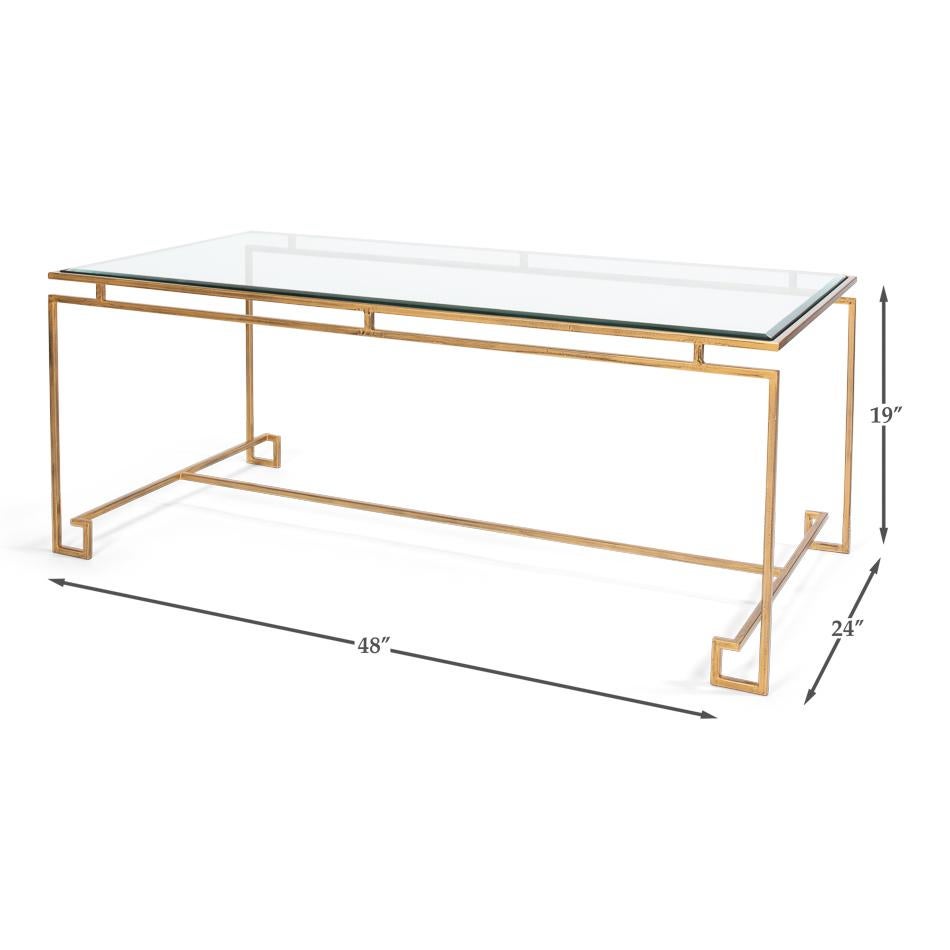 Modern Glass Top Cocktail Table For Sale 4
