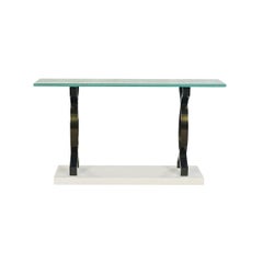 Modern Glass Top Console Table