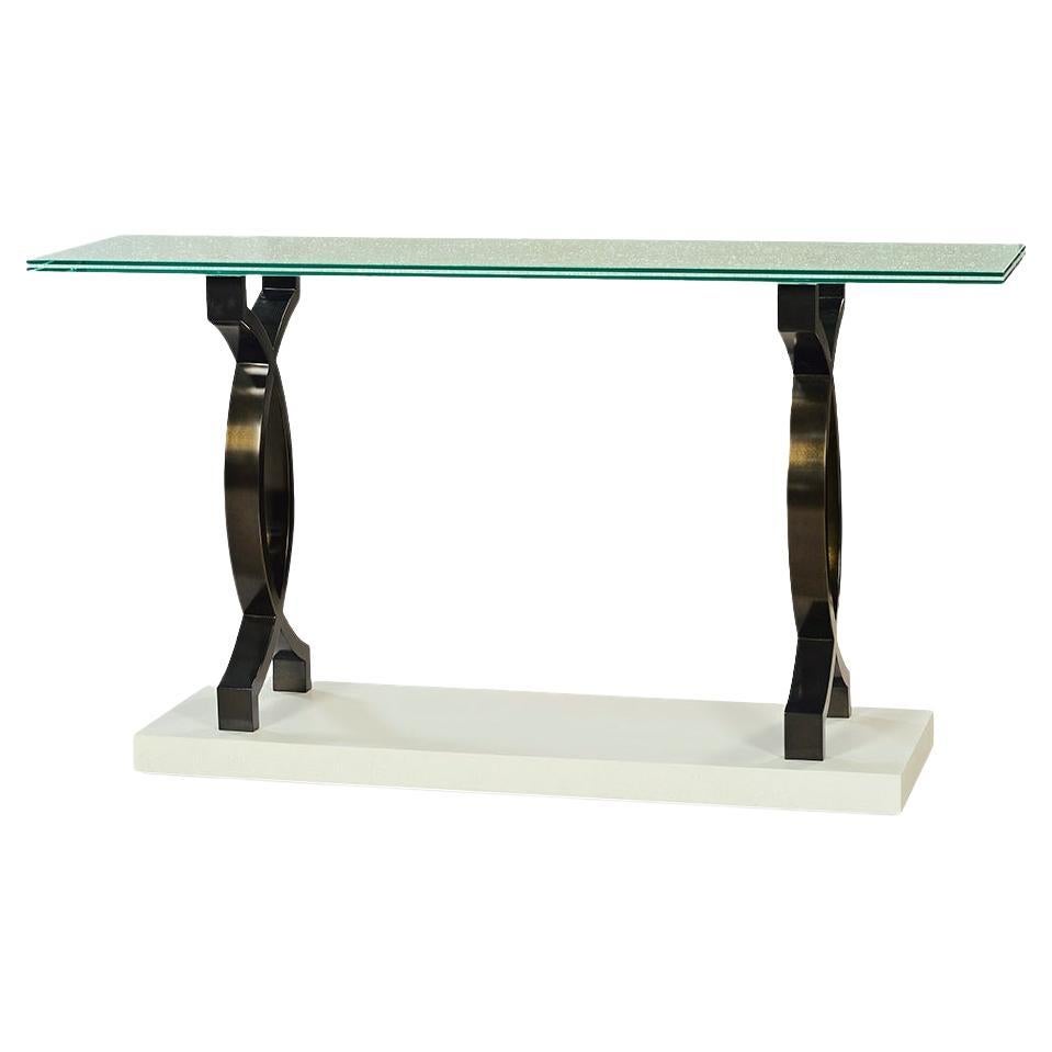 Modern Glass Top Console Table