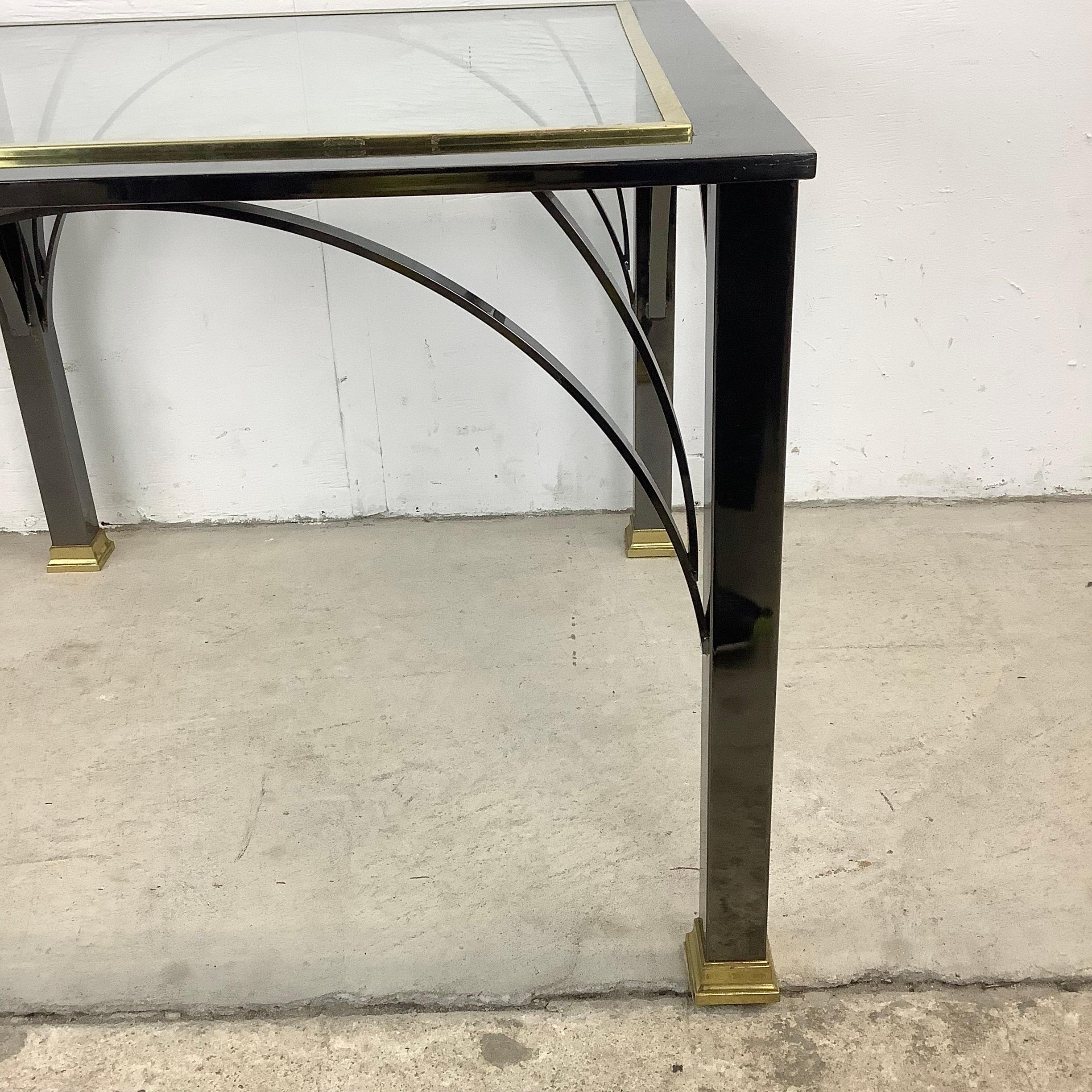 Other Modern Glass Top End Table with Dark Chrome from Design Institute of America For Sale
