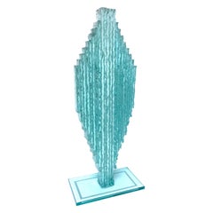 Vintage Modern Glass Totem Sculpture in the Style of Gundi Finch