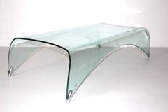 Modern Glass Vintage Coffee Table Sofa Table Genio Massimo Iosa Ghini, Italy