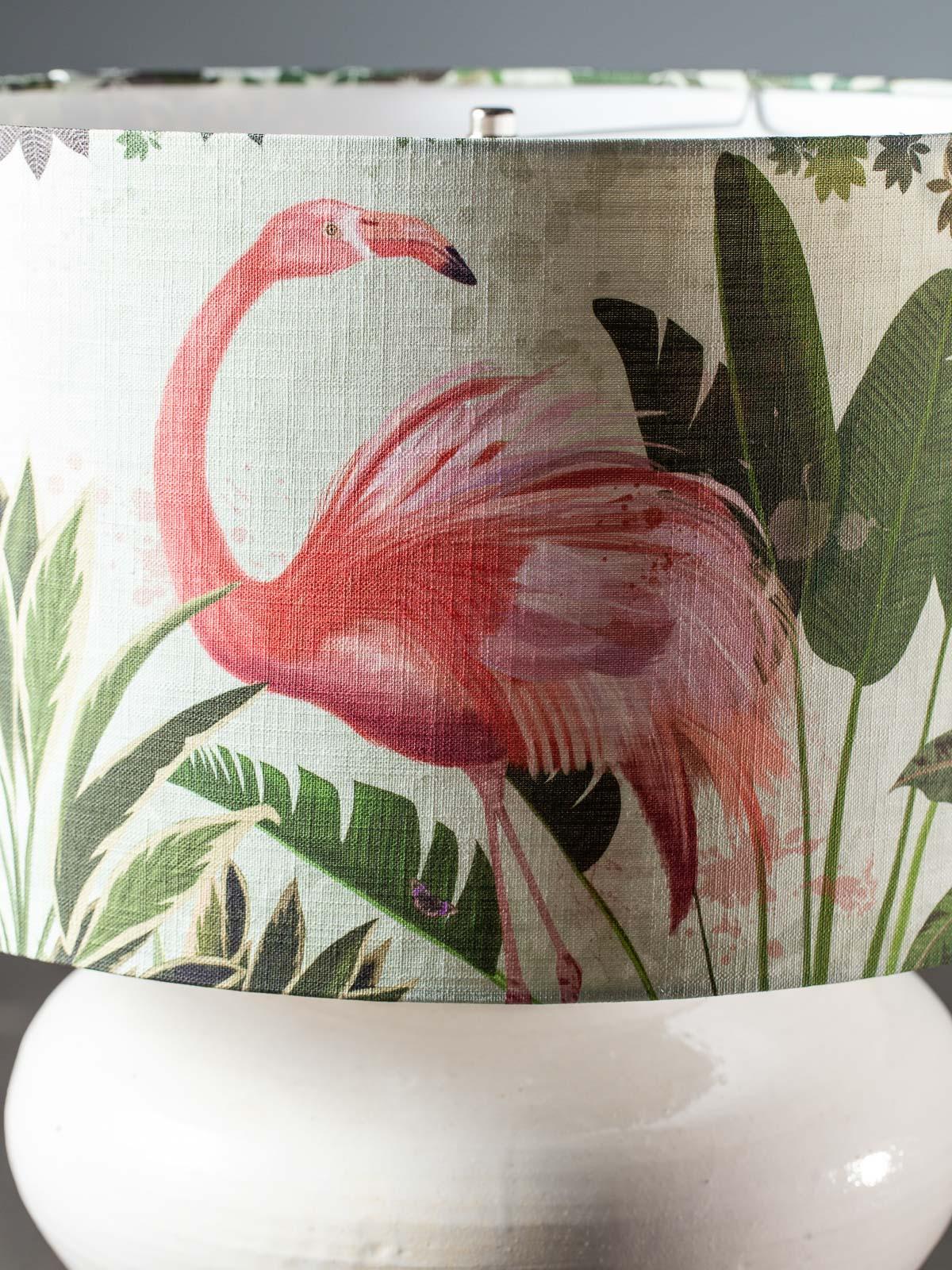 ceramic flamingo lamp