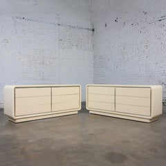 Modern Glenn of California Dressers or Credenzas Off White Lacquer a Pair