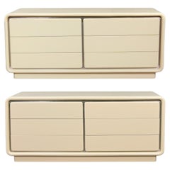 Used Modern Glenn of California Dressers or Credenzas Off White Lacquer a Pair
