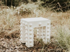 Modern "Glenn Thinking Stool" by Brent Warr Wood White Custom Colors