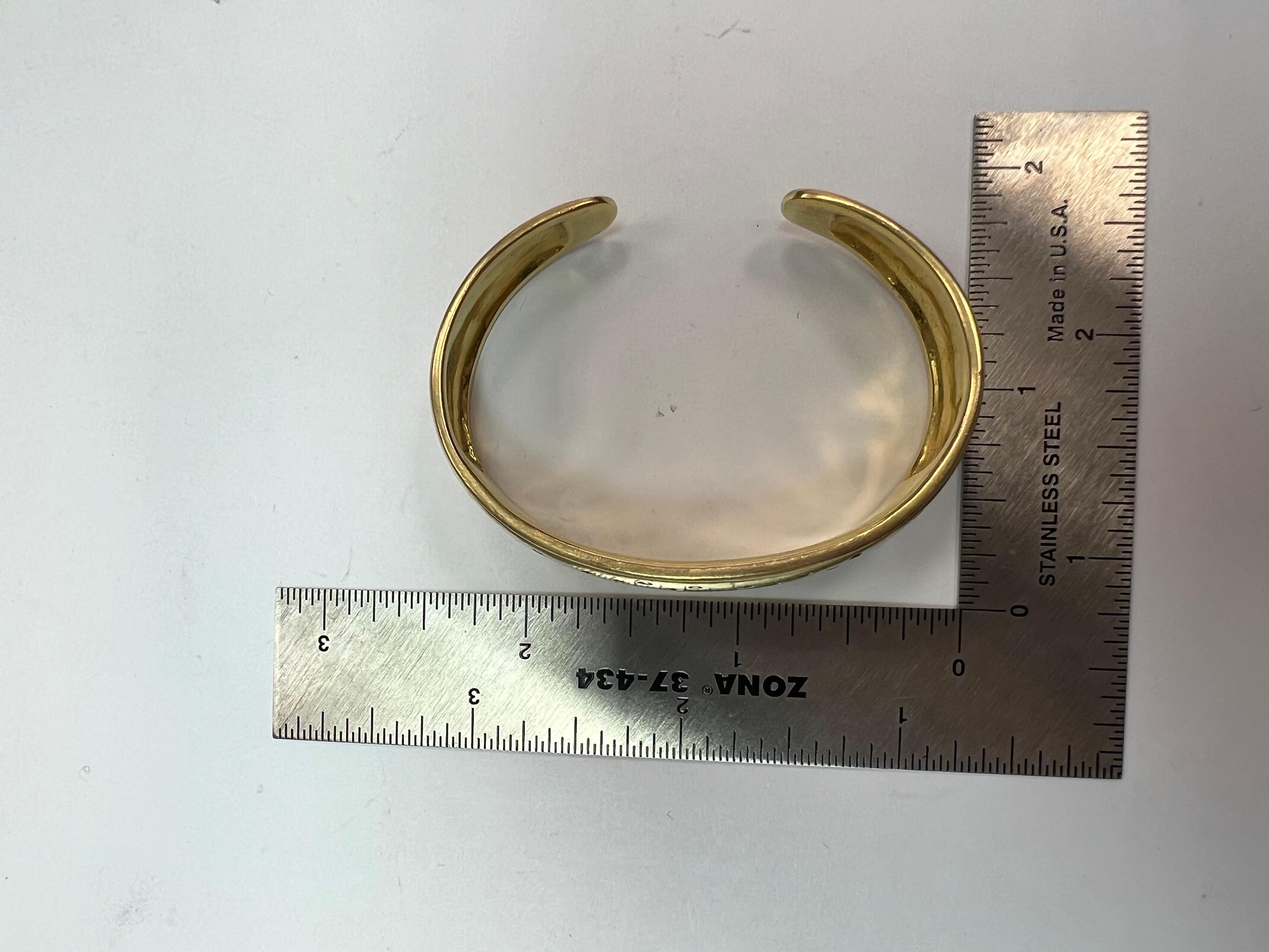 Modern Gold 1.10 Carat Natural Diamond Bangle Bracelet Signed By Raoul Sosa 1