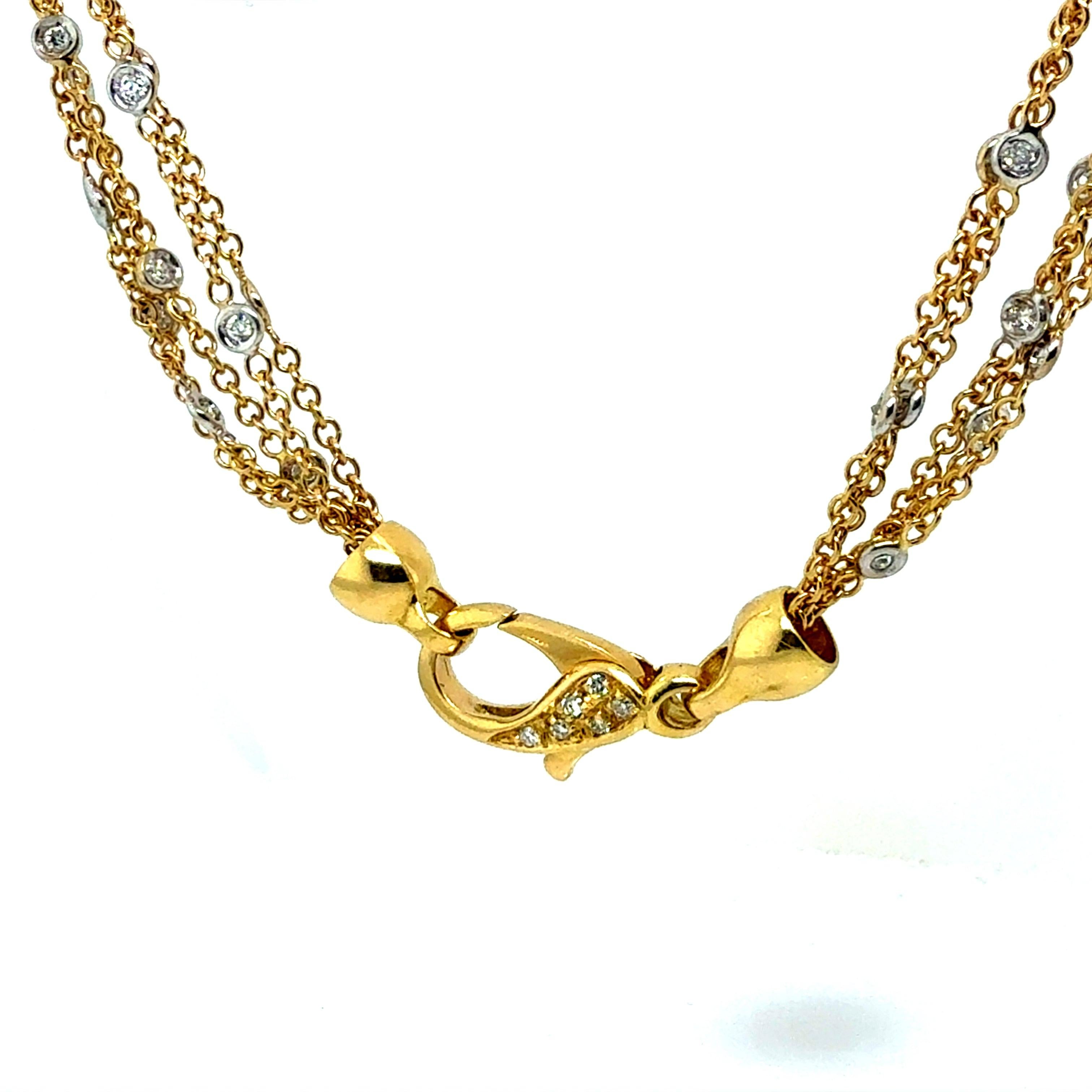 Collar de Oro Moderno con Diamante de 1 ct y Perla Dorada del Mar del Sur de 15 mm by HERCO Retro en venta