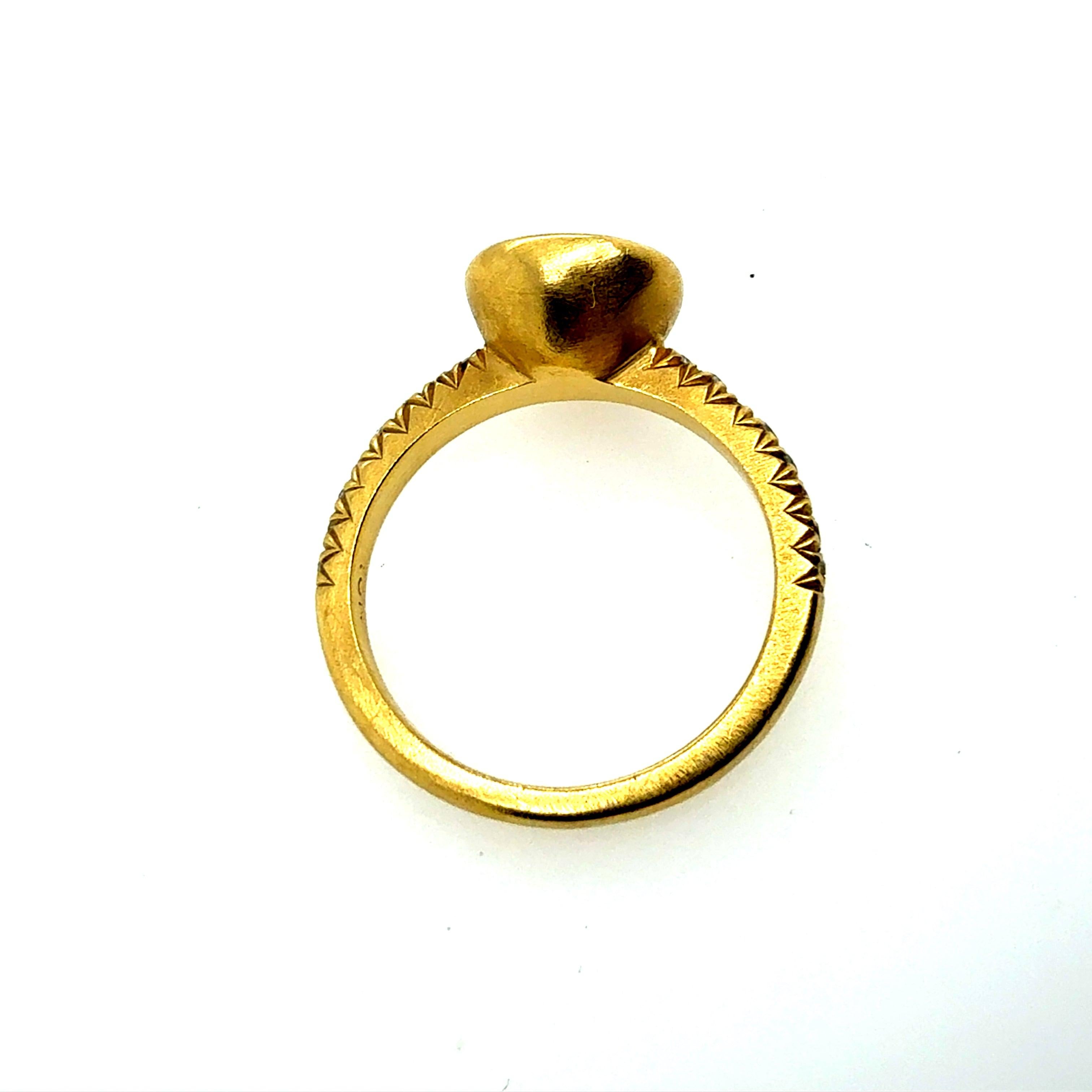 Modern Gold 2.12 Carat Pear Blue Sapphire & Natural Diamond Statement Ring For Sale 2