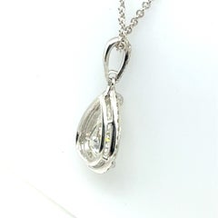 Modern Gold 2.55 Carat Certified Natural Pear Shape H VS2 Diamond Drop Pendant