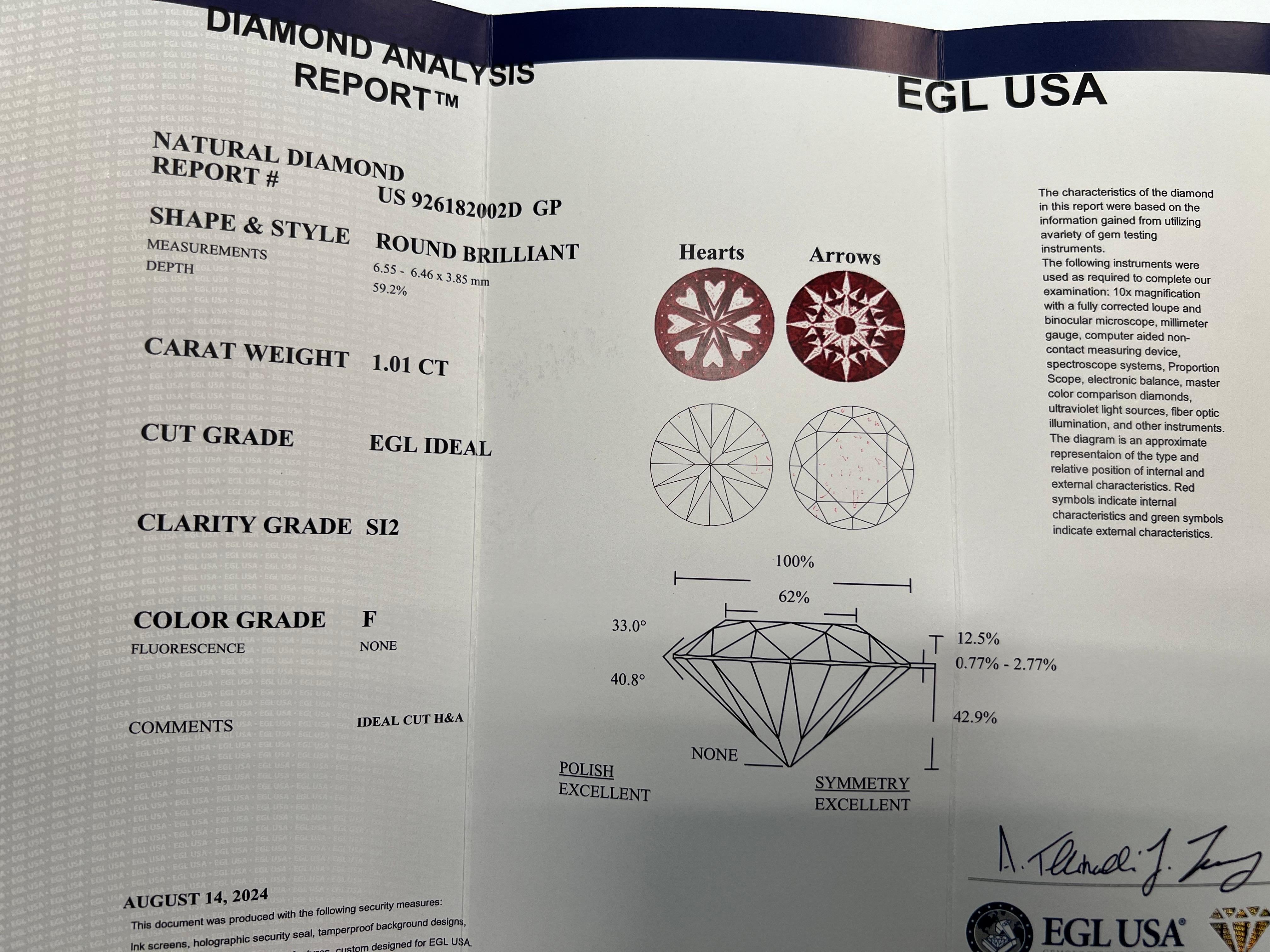 Modern Gold 2.7 Carat EGL USA Certified Natural Round Colorless Diamond Earrings In Good Condition For Sale In Los Angeles, CA