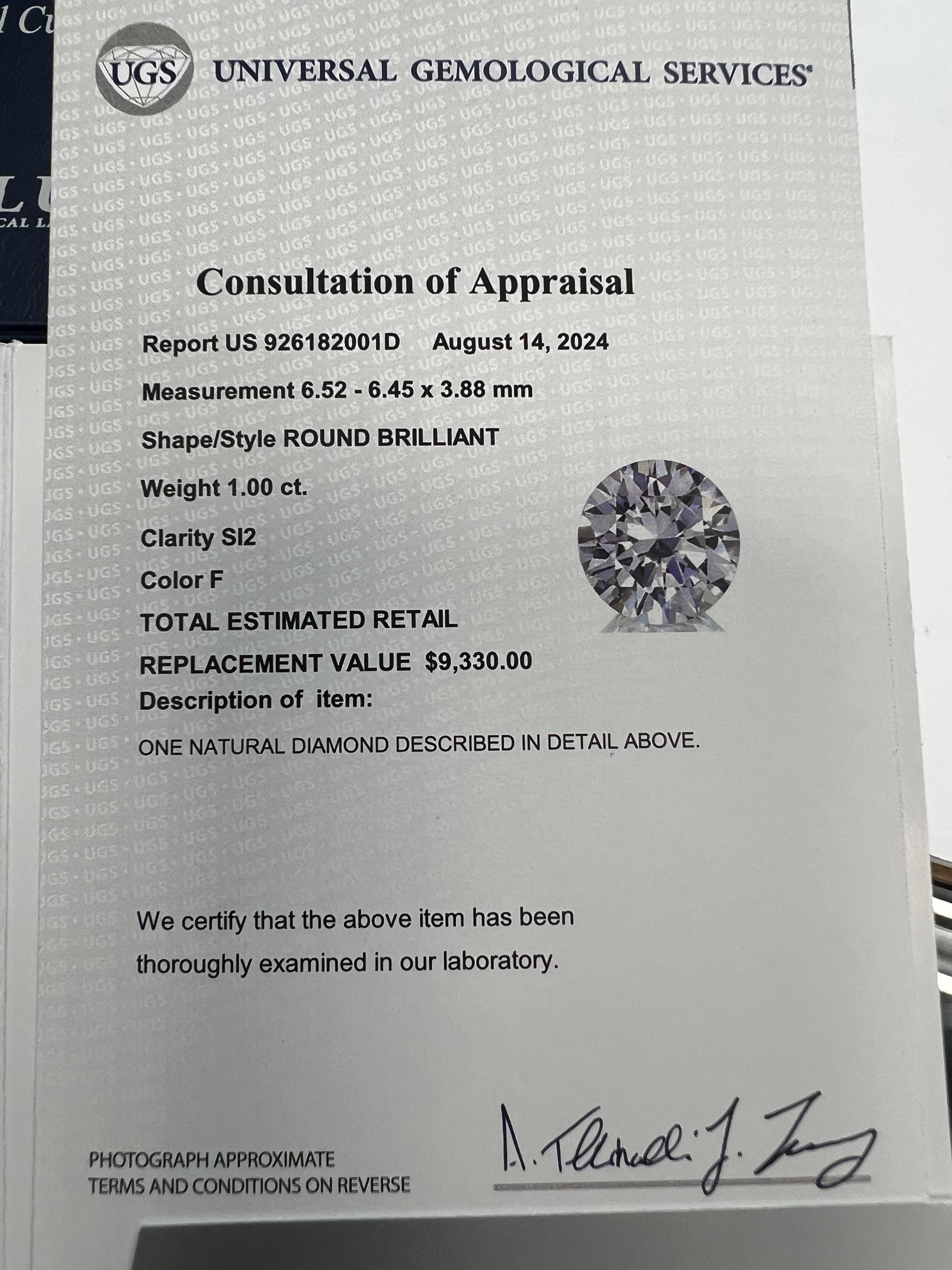 Modern Gold 2.7 Carat EGL USA Certified Natural Round Colorless Diamond Earrings For Sale 3