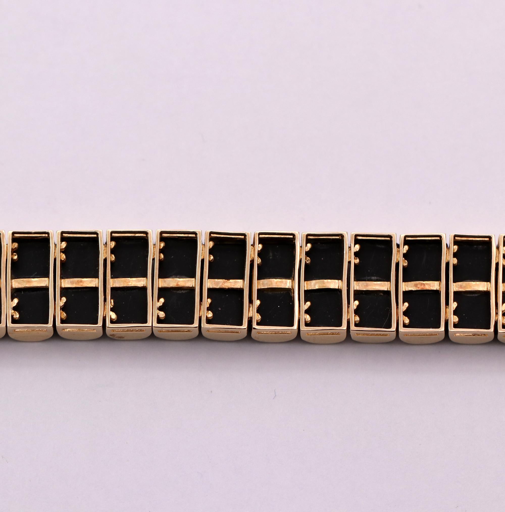 Modern Gold and Onyx Bracelet 1