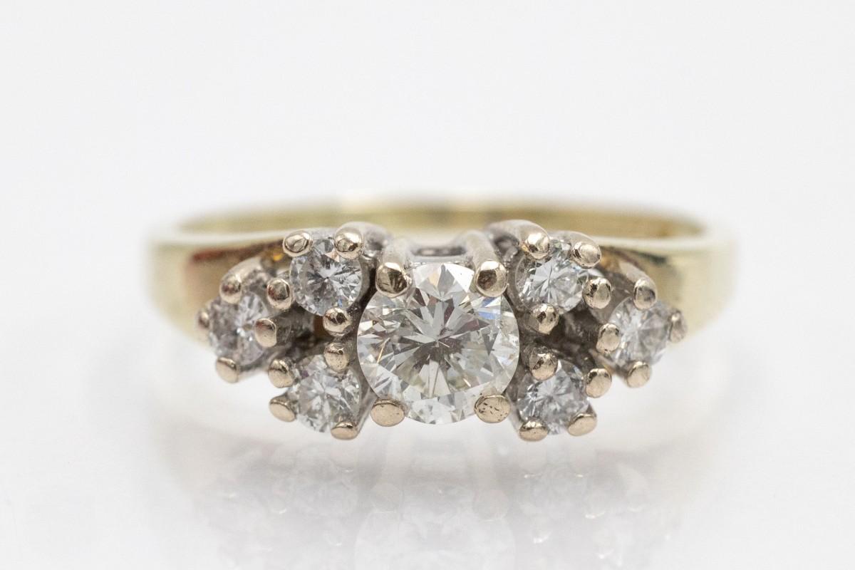Modern gold band ring with diamonds, Poland. For Sale 1
