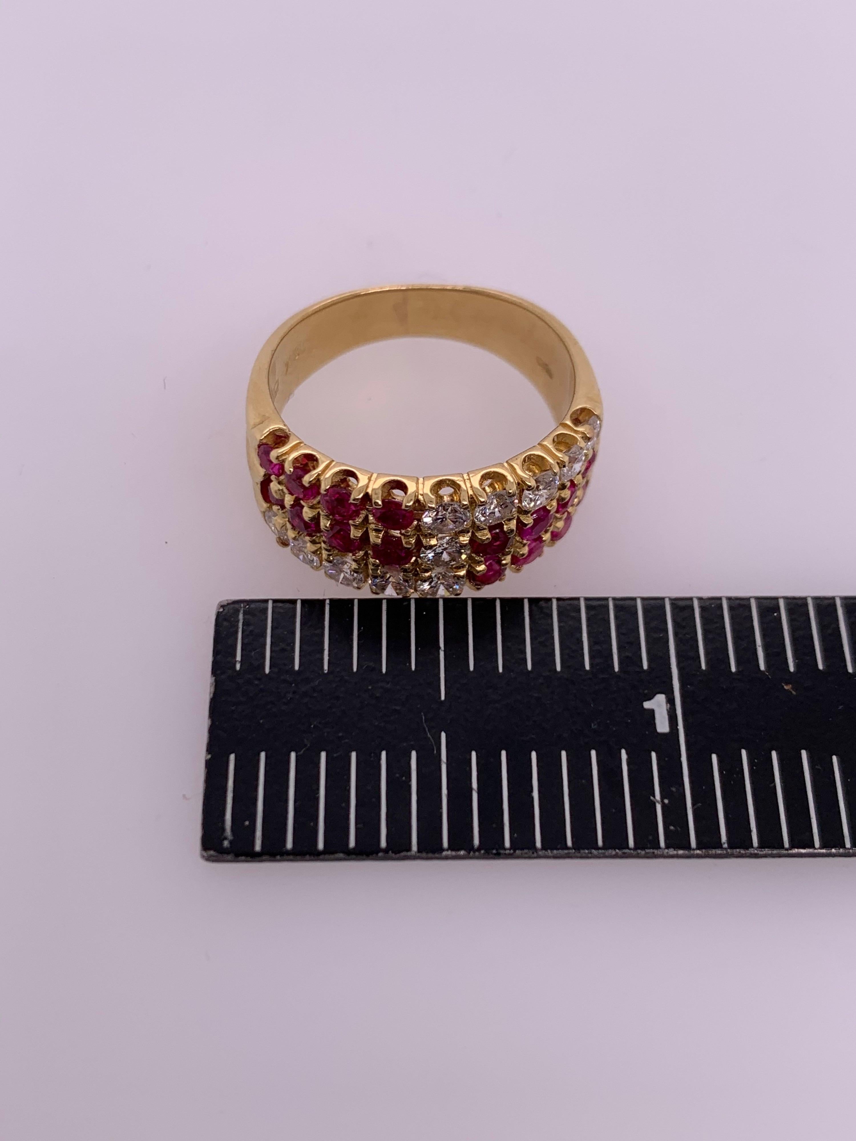Bracelet cocktail moderne en or avec pierres précieuses et diamants en rubis naturel de 1,50 carat, c. 1980 en vente 5