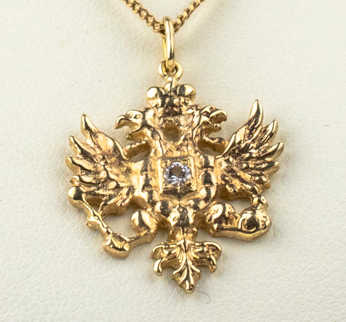 Russian Gold Diamond Romanov Eagle Pendant by Marie Betteley at 1stDibs ...