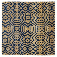 Tappeto moderno in lana personalizzato geometrico fatto a mano color oro