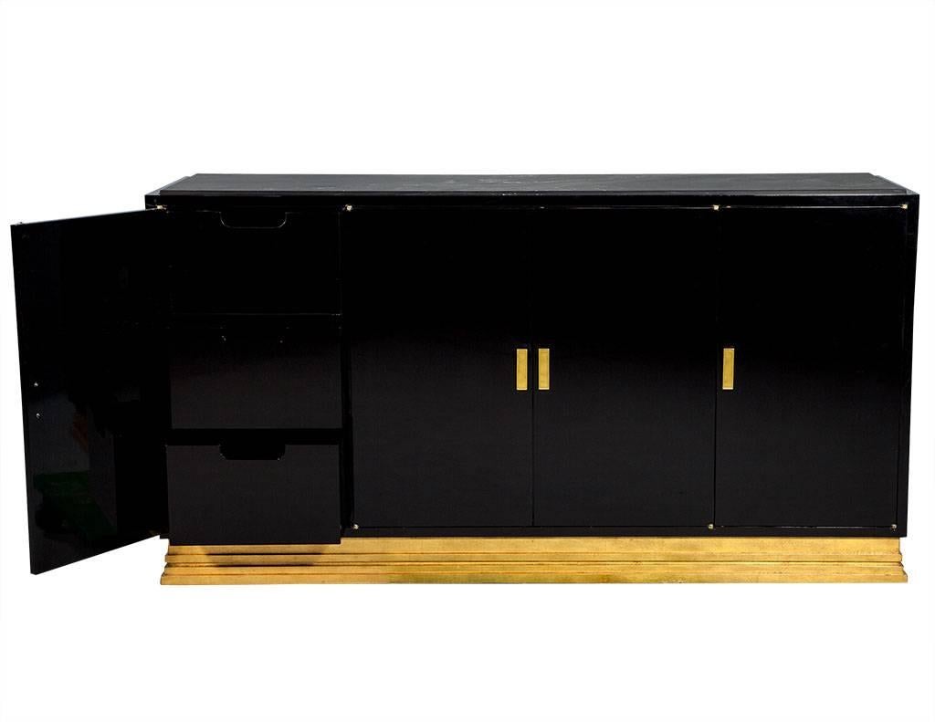 black and gold cabinet