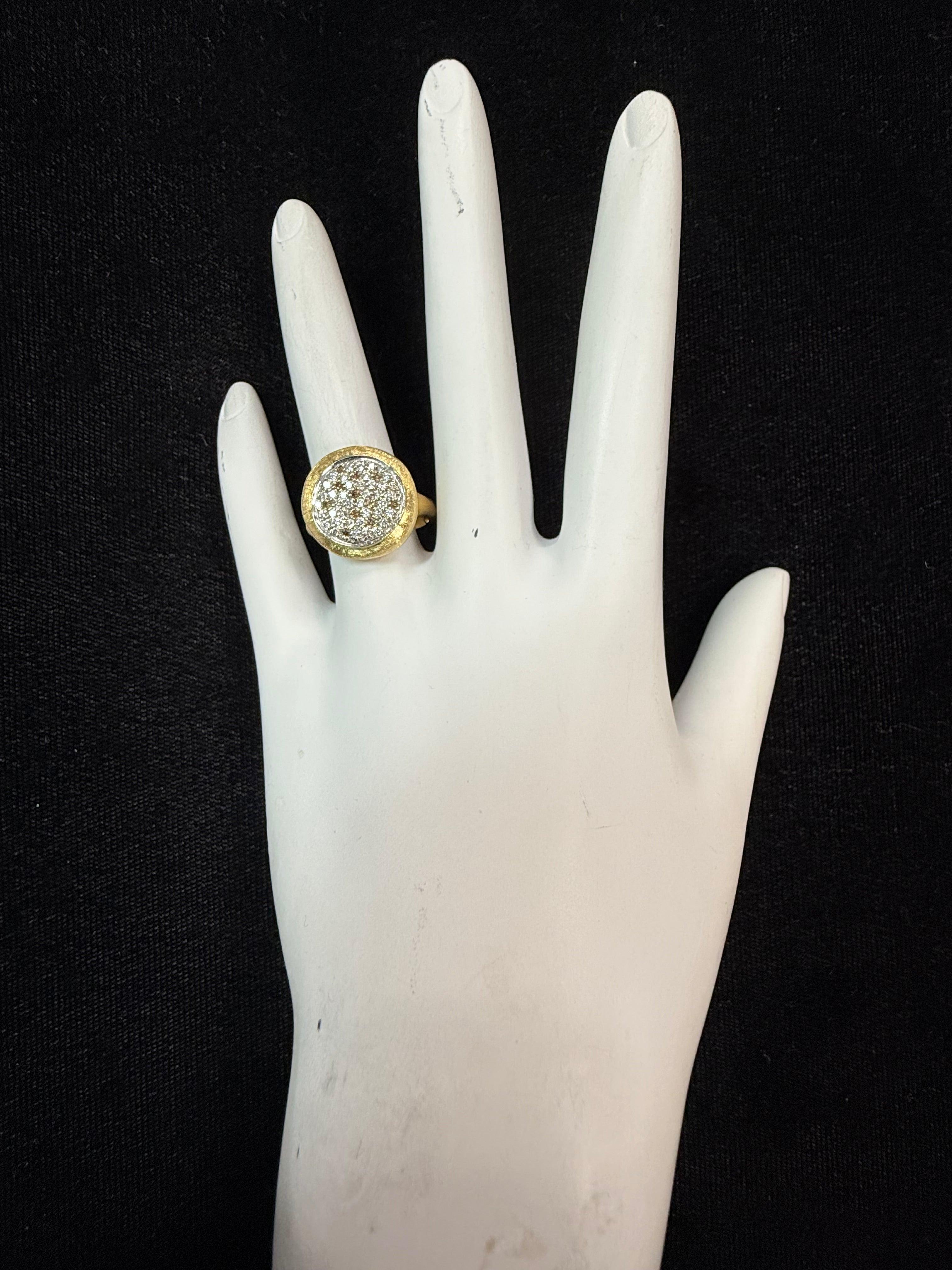 Bague italienne moderne en or Marco Bicego avec diamant naturel d'un carat en vente 3