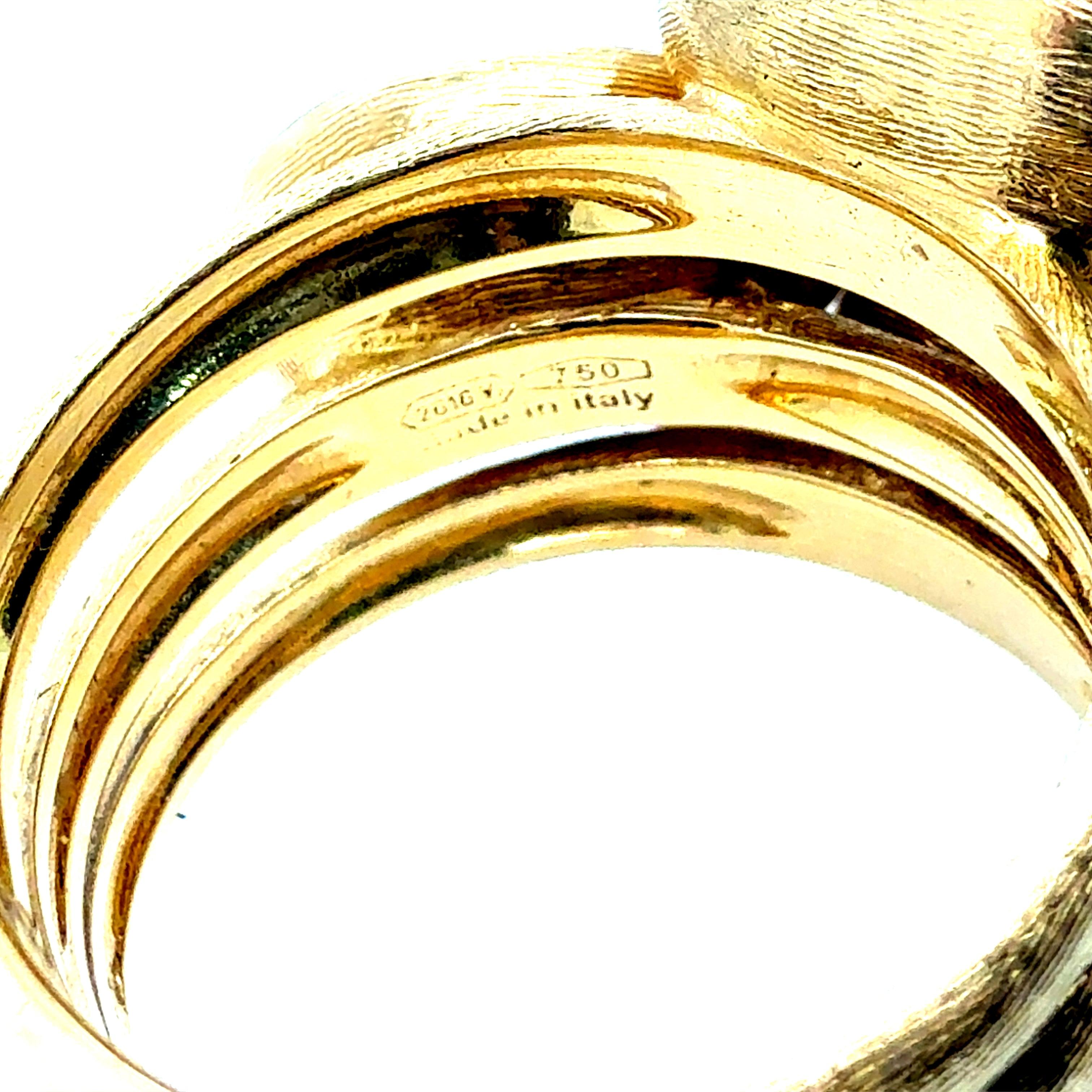 Bague moderne en or à cabochons multicolores Marco Bicego Italie Pour femmes en vente