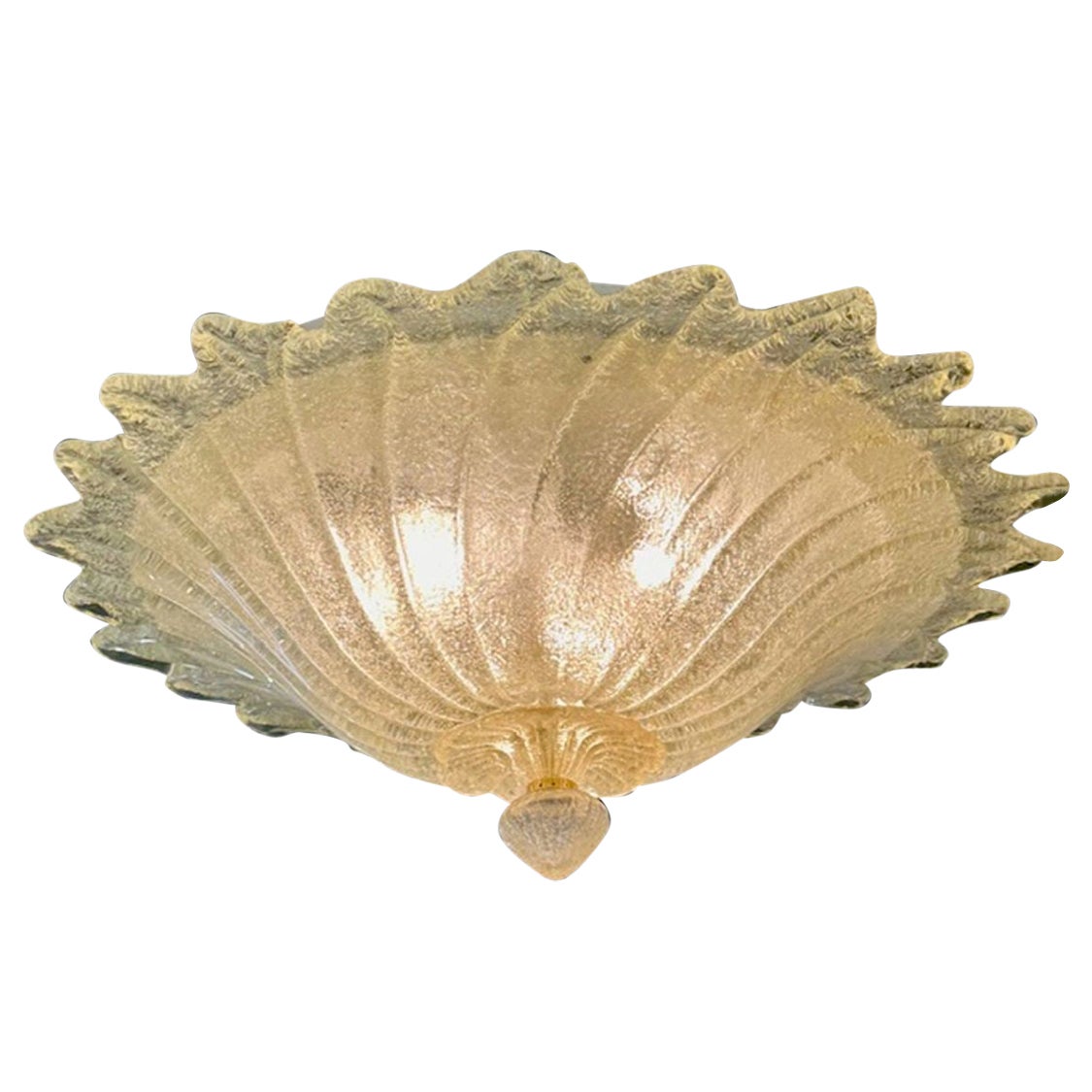 Lampada da incasso moderna in vetro di Murano color oro "Granola in vendita