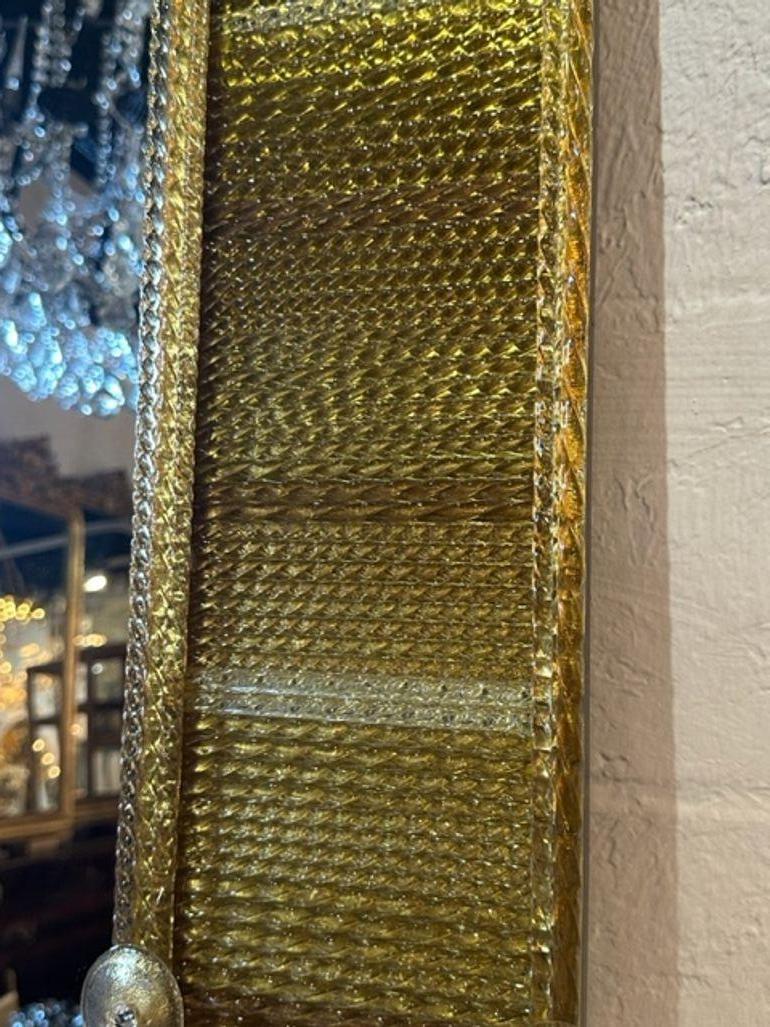 Modern Gold Murano Glass Large Scale Mirrors For Sale 1